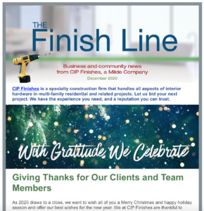 The Finish Line newsletter