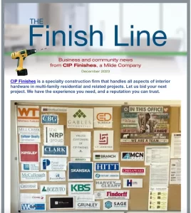CIP Finishes Finish Line Newsletter