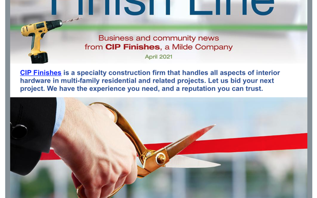 Read the April edition of The Finish Line!